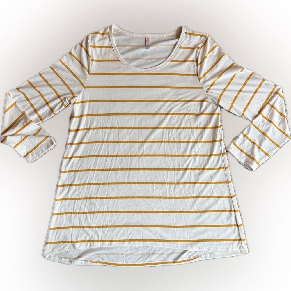 LuLaRoe Striped Long Sleeve Lynnae Top